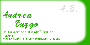 andrea buzgo business card